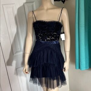 City Studio Navy Blue Mini Dress